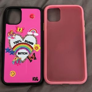 2 pink iPhone 11 cases